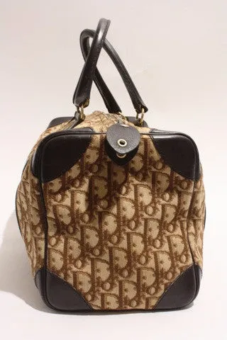 1970s DIOR Brown Boston Bag