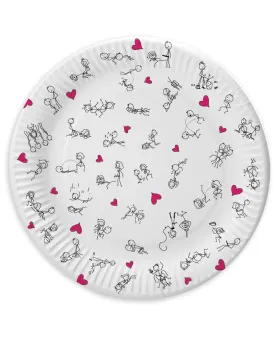 7" Dirty Dishes Position Plates - Bag of 8