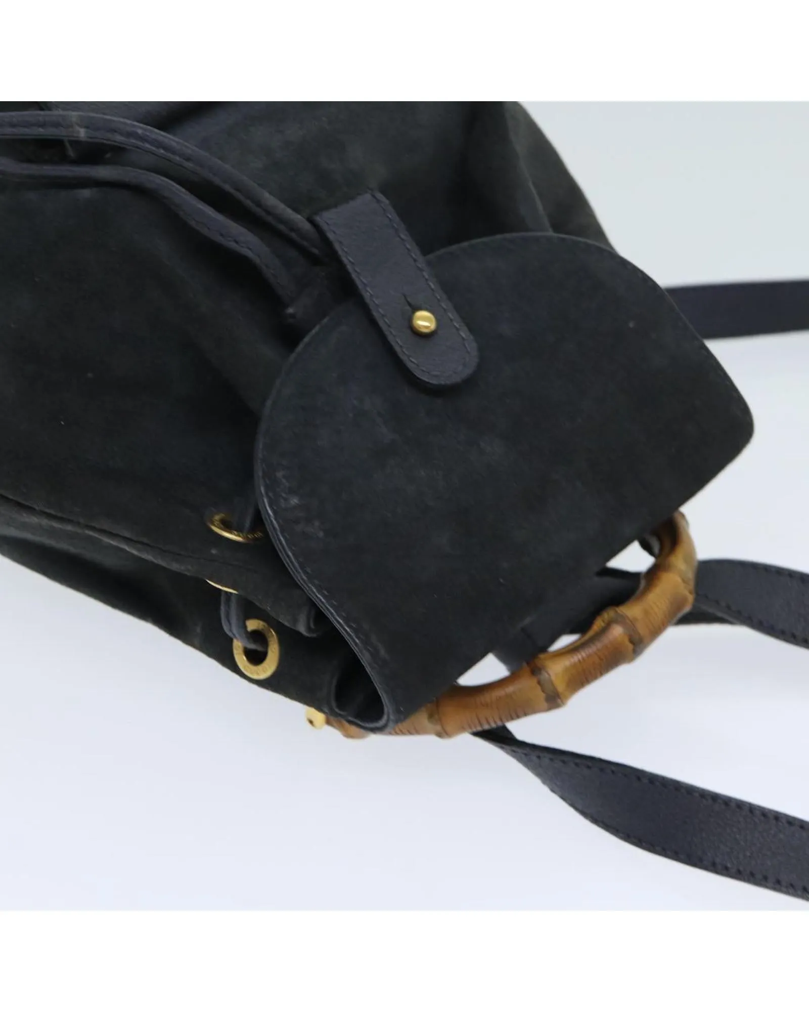 Bamboo Suede Shoulder Bag with Adjustable Strap