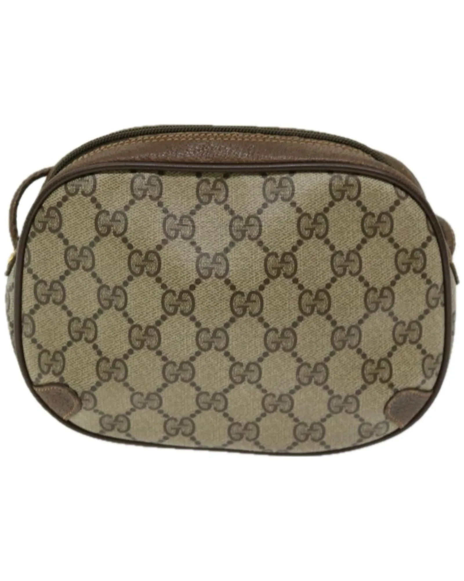 Beige GG Supreme Shoulder Bag with Web Detailing