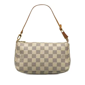 Beige Louis Vuitton Damier Azur Pochette Accessoires