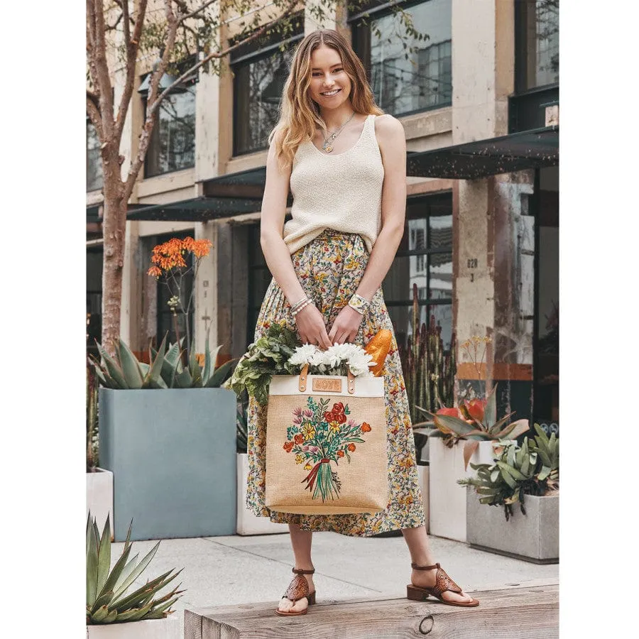 Bella Bouquet Burlap Tote