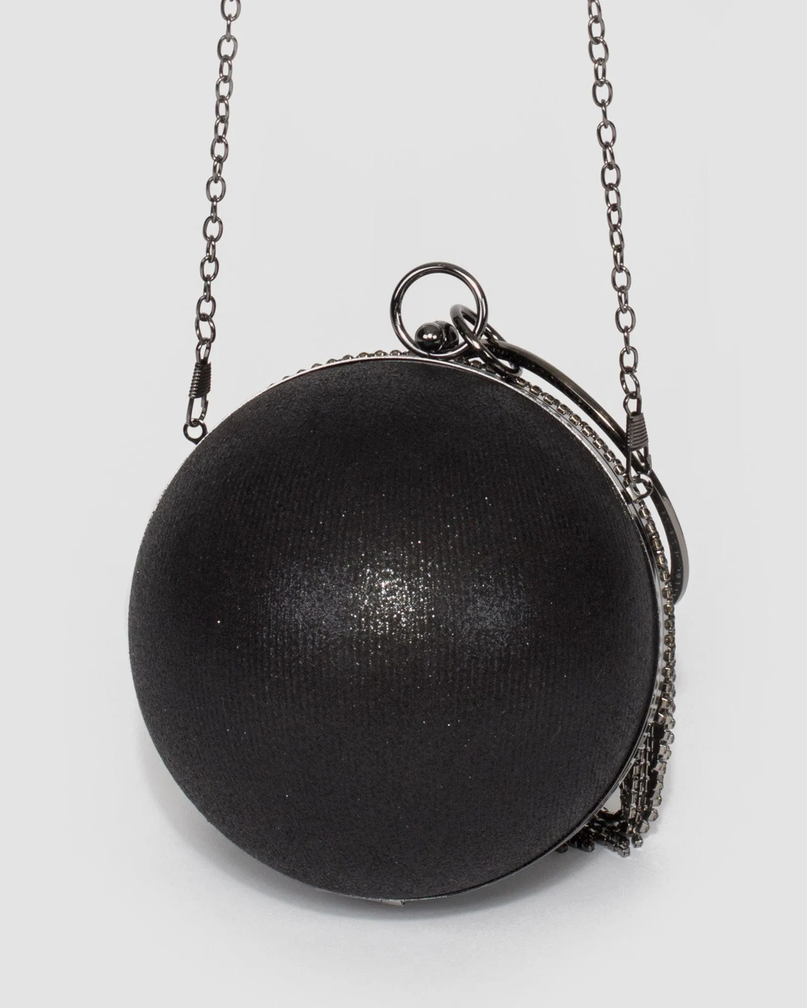 Black Mia Ball Clutch Bag