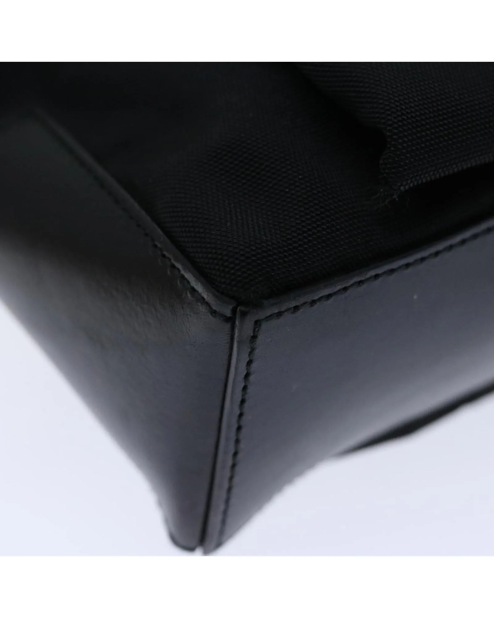 Black Nylon Clutch Bag with Metal Fittings - Made in Italy