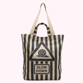 BLACK SLOW DOWN JEAN TOTE