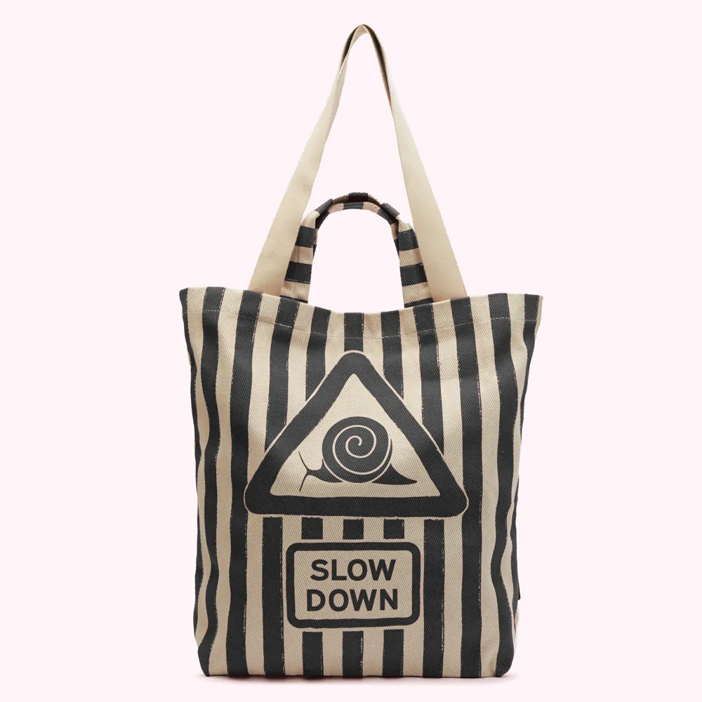 BLACK SLOW DOWN JEAN TOTE