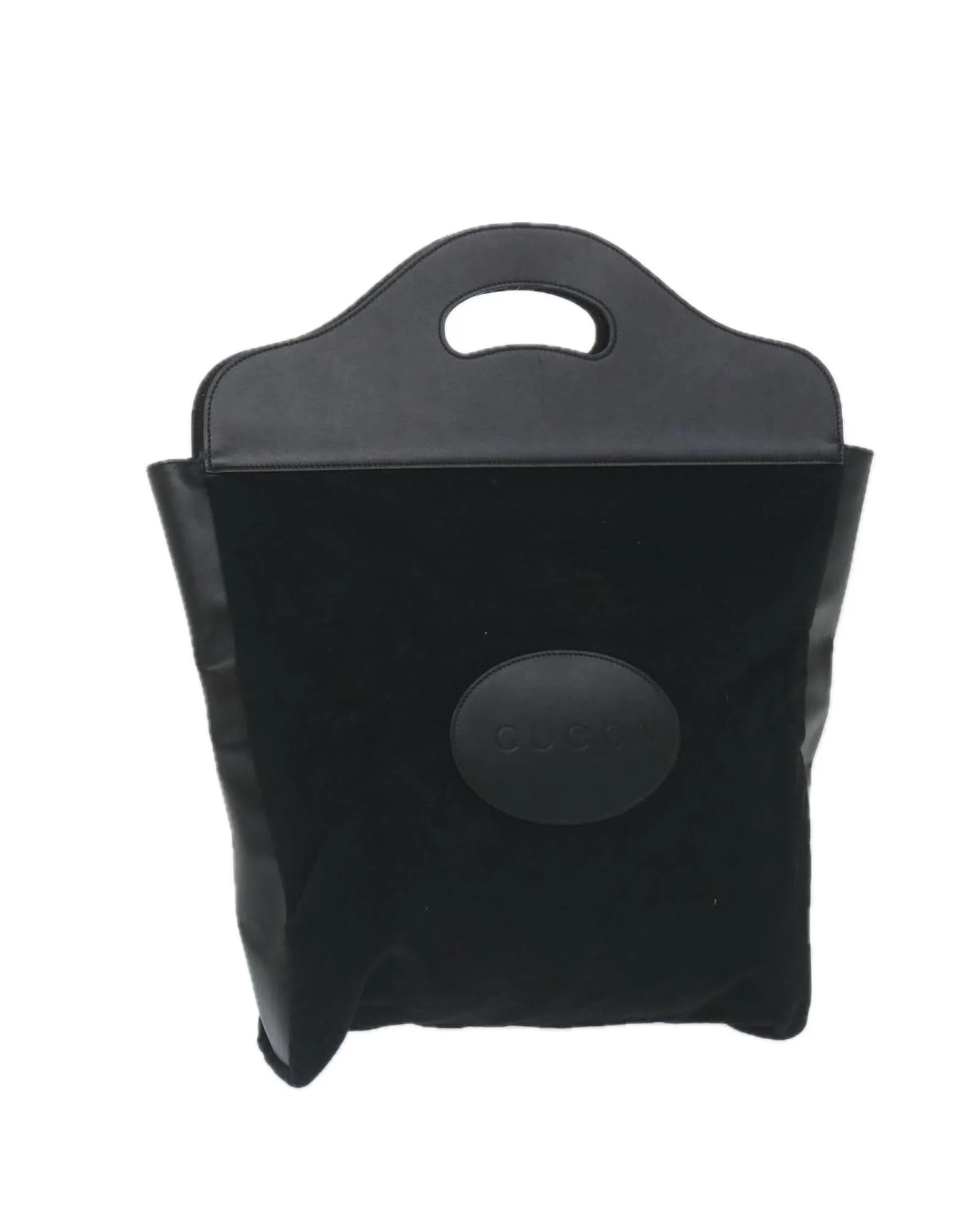 Black Wool Hand Bag with Minimalist Design