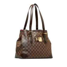 Brown Louis Vuitton Damier Ebene Hampstead PM Tote Bag