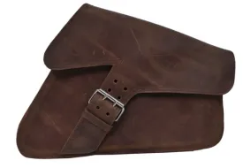 Brown Motorcycle Swing Arm Bag Left Side