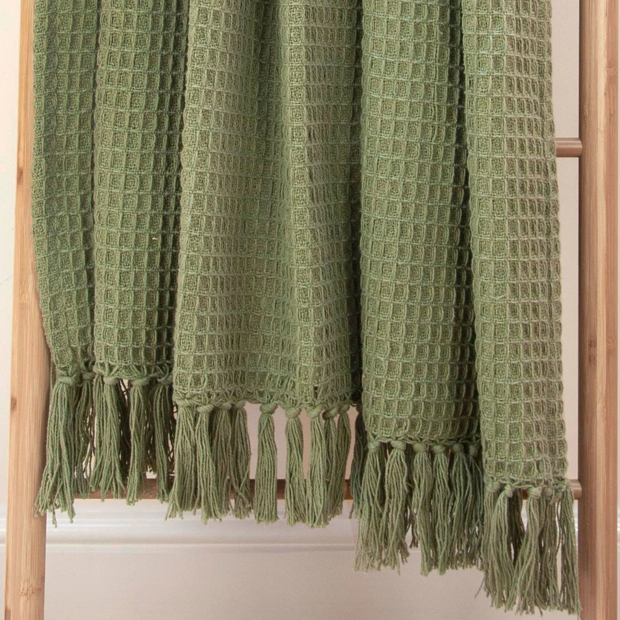 Bruges Throw by Appletree Loft in Khaki 130 x 180cm