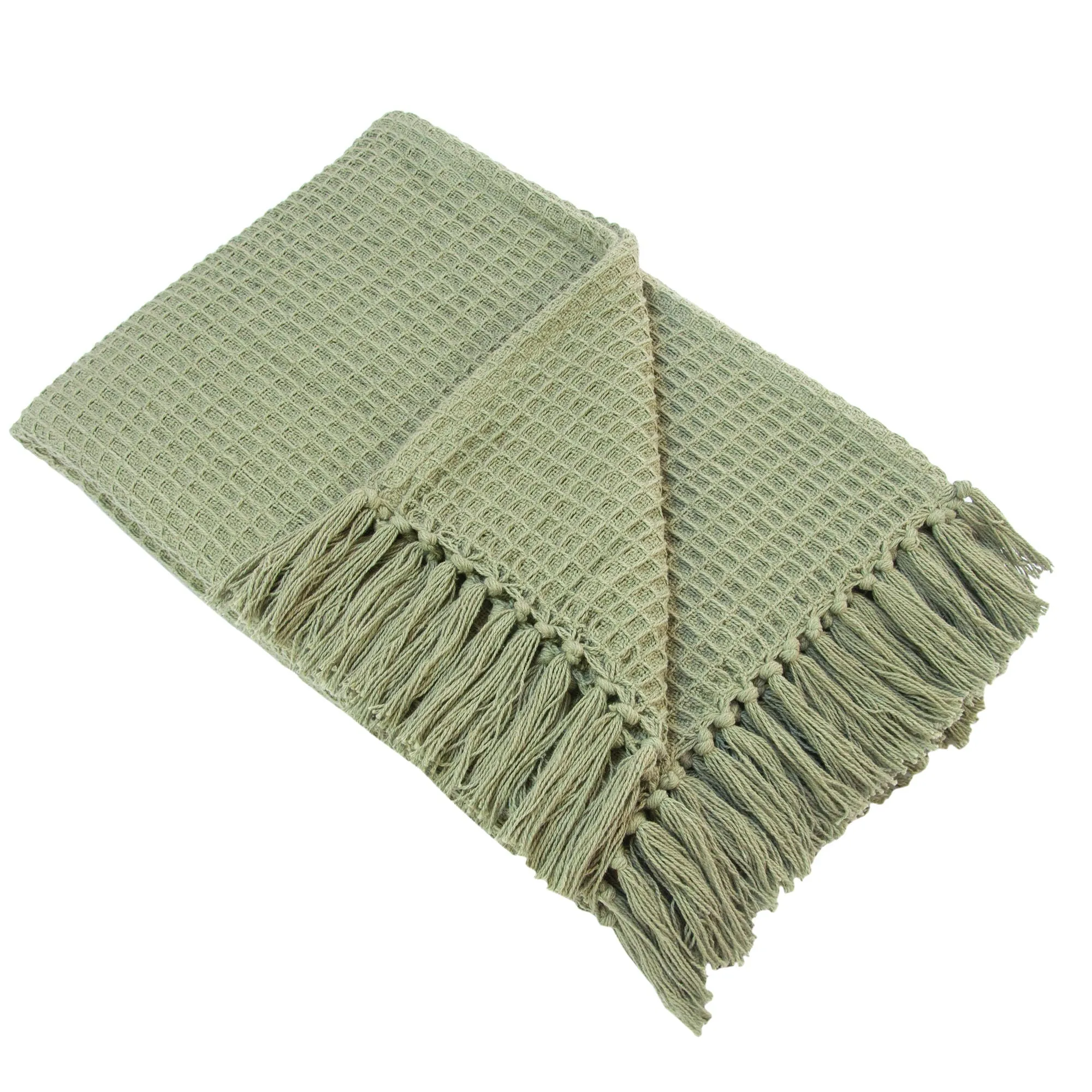 Bruges Throw by Appletree Loft in Khaki 130 x 180cm