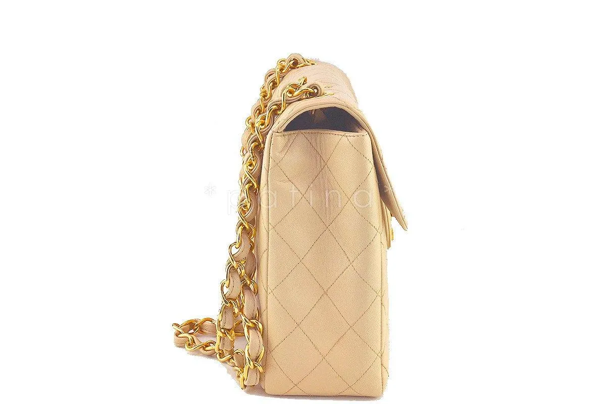 Chanel Beige Vintage Jumbo 2.55 Classic Flap Bag