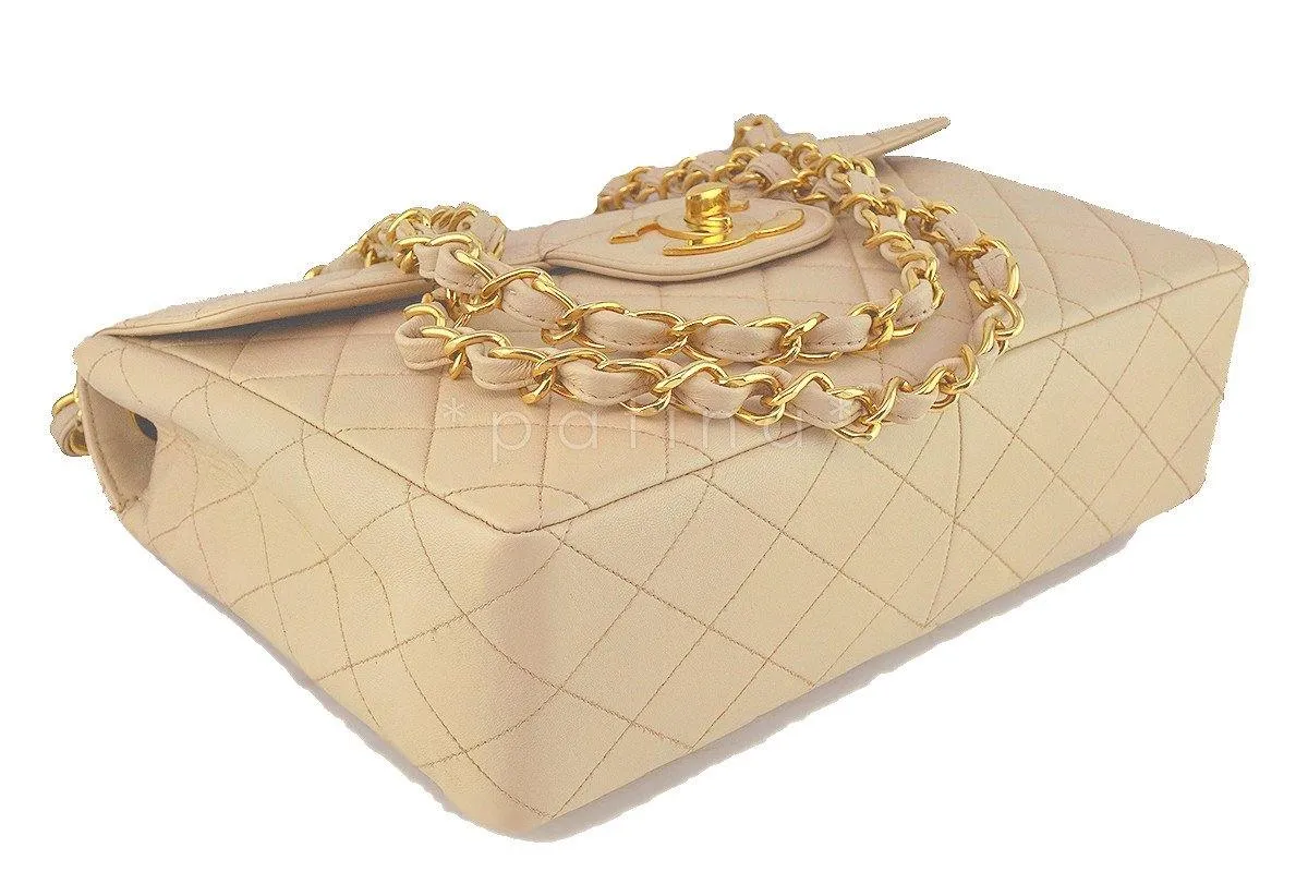 Chanel Beige Vintage Jumbo 2.55 Classic Flap Bag