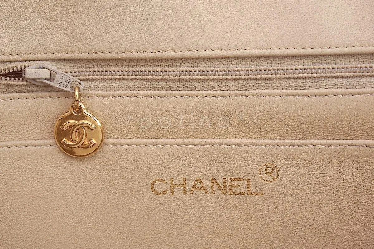 Chanel Beige Vintage Jumbo 2.55 Classic Flap Bag