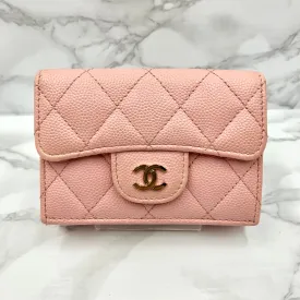 CHANEL Caviar Matelasse Mini Wallet