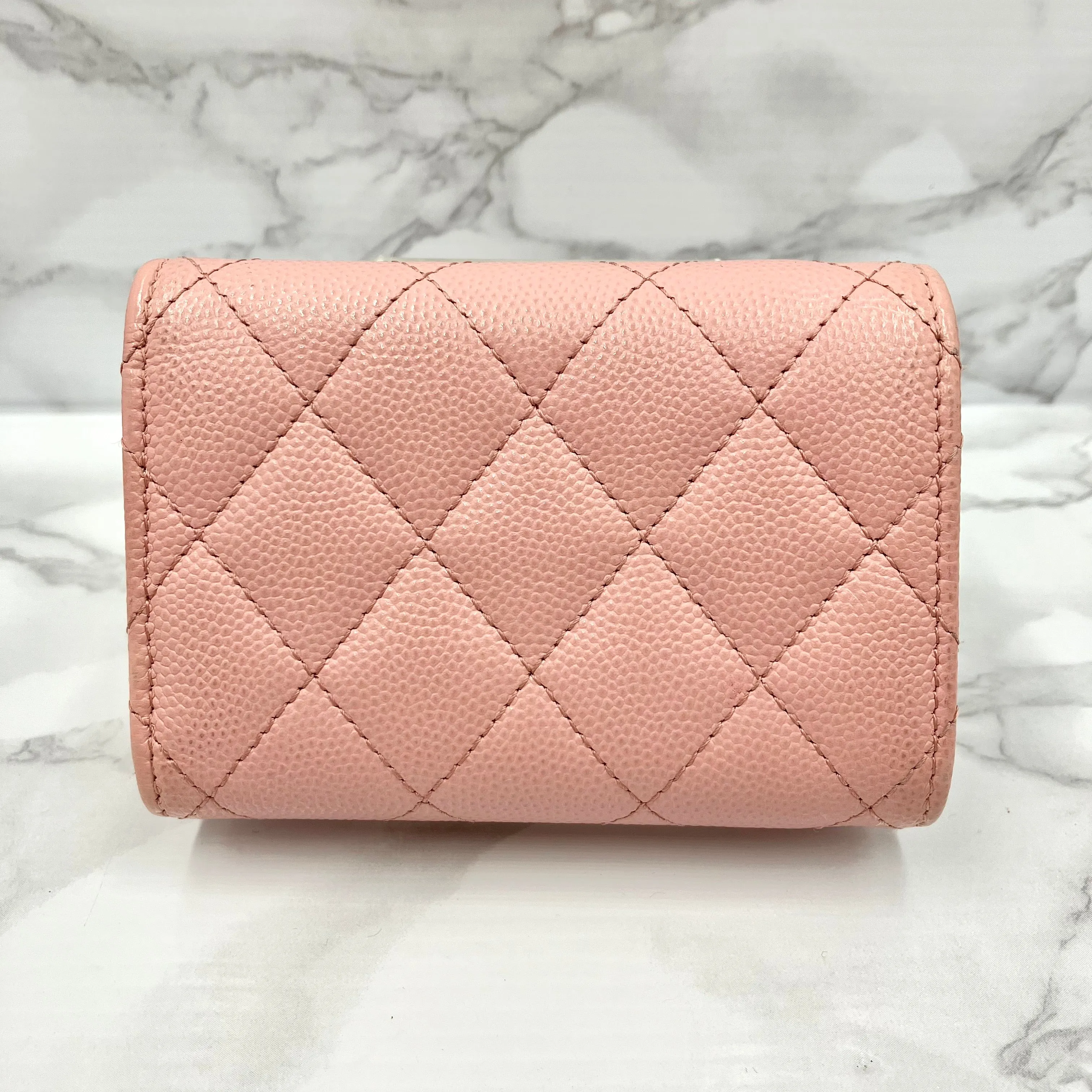 CHANEL Caviar Matelasse Mini Wallet