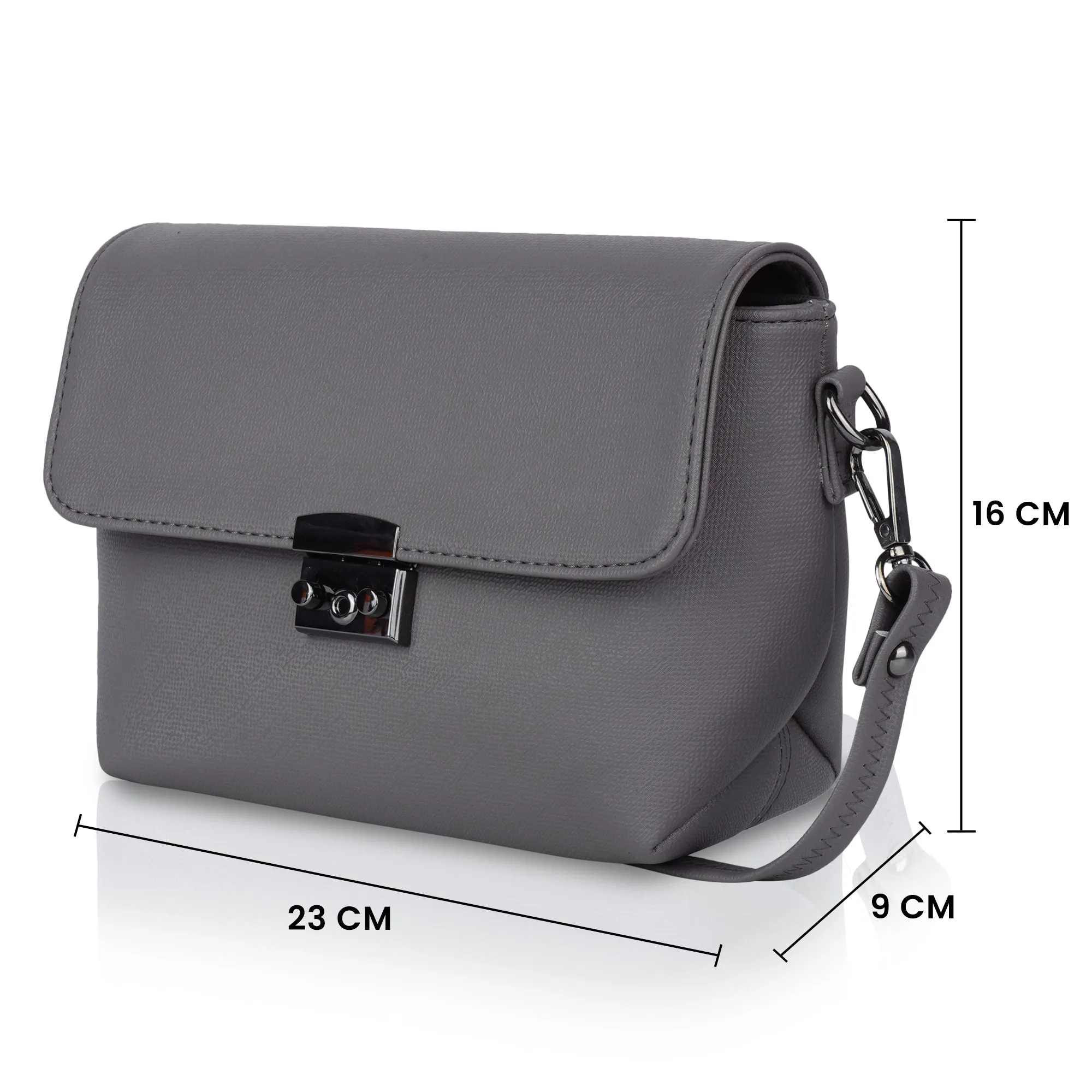 Stylish Corba Sling Bag in Sleek Grey Color