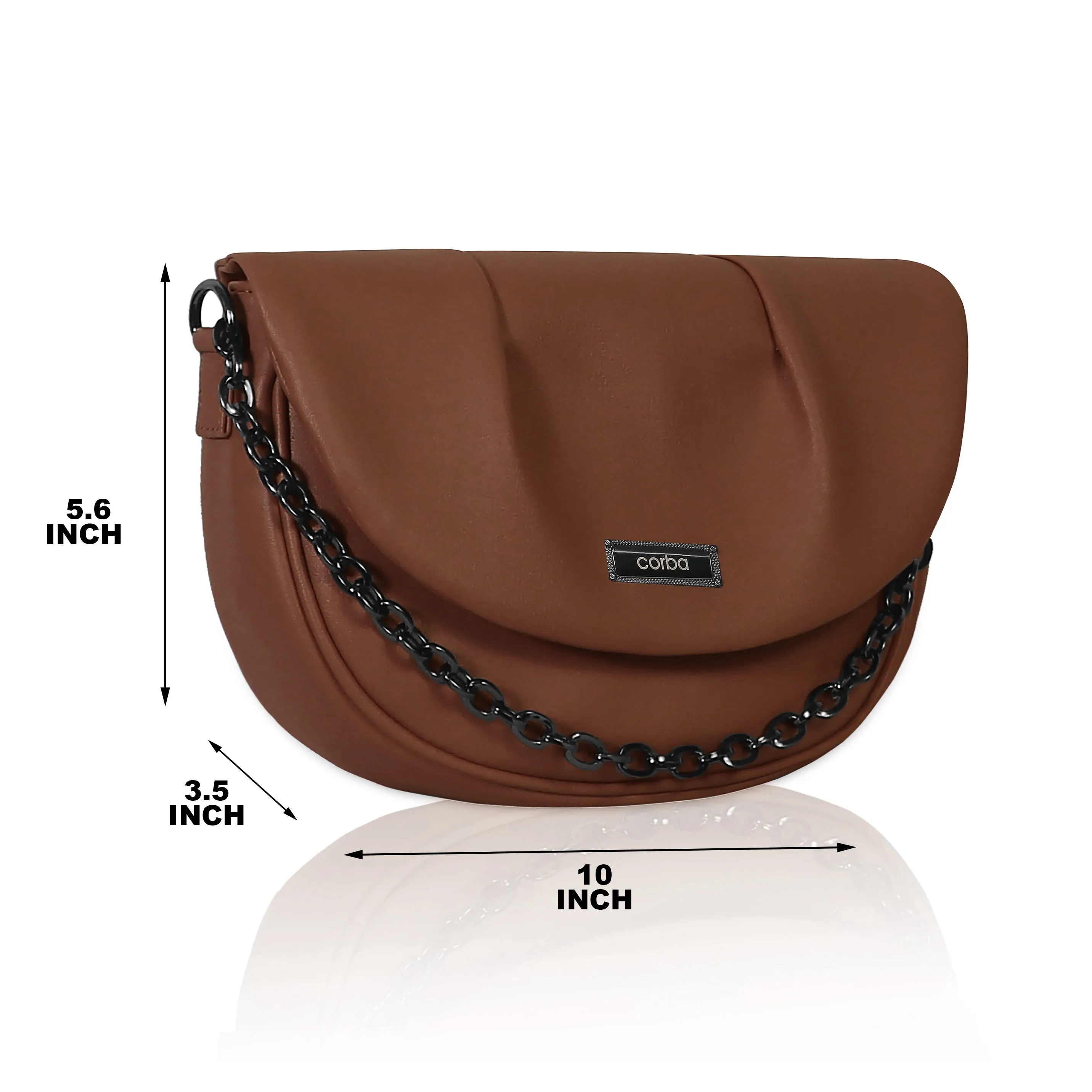 Optimized Title: Corba Womens Stylish Dark Brown Sling Bag - Fashionable & Functional Accessory