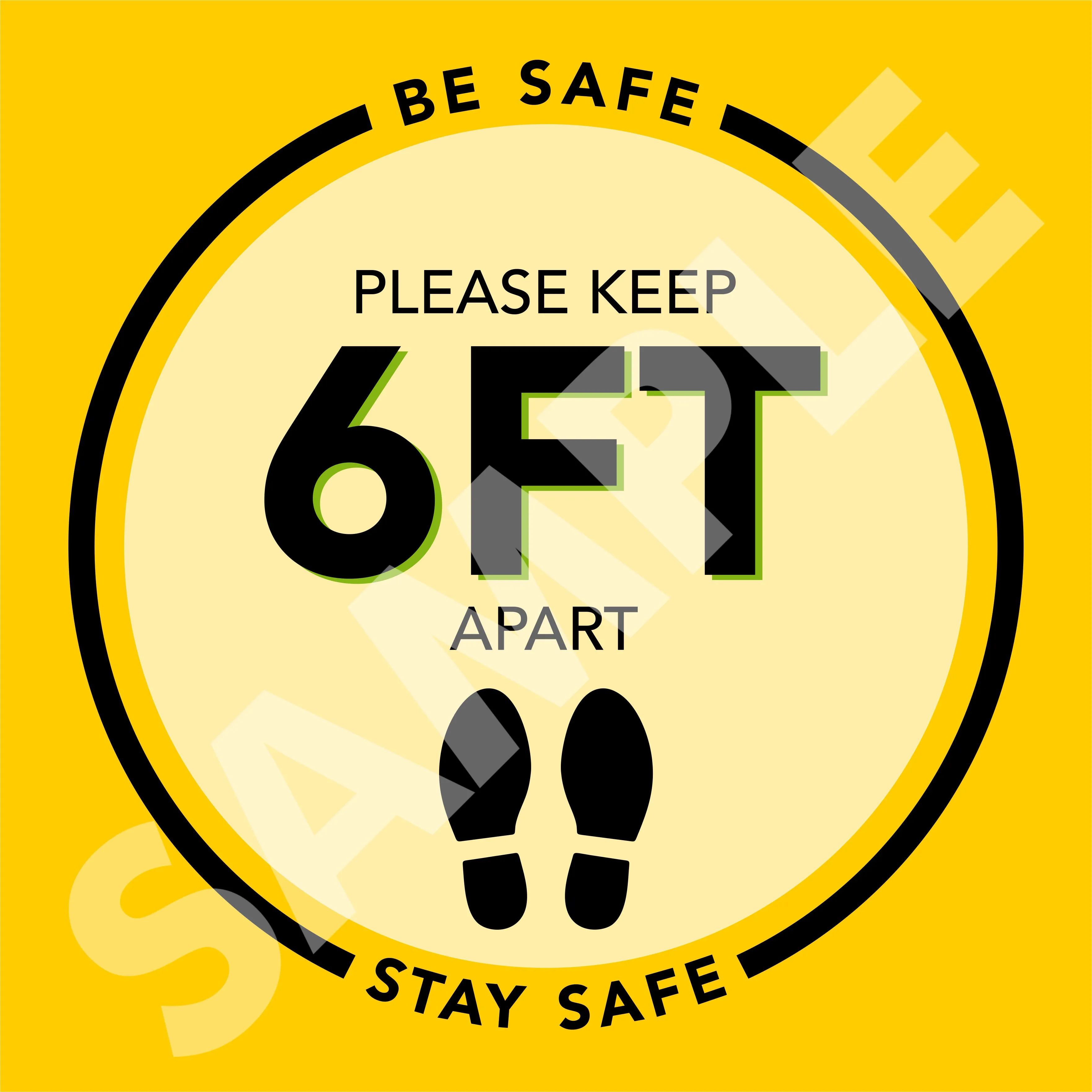 Covid-19 Safety Signs, 5 Pack Set