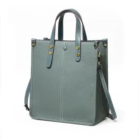 Darlene Blue Gray Leather Bag