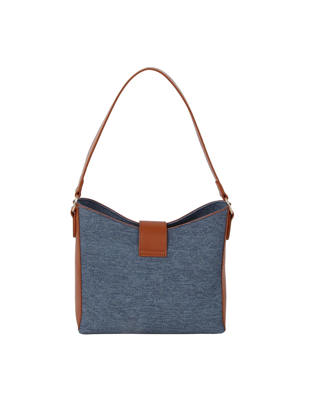 Denim And Contrast Trim Hobo