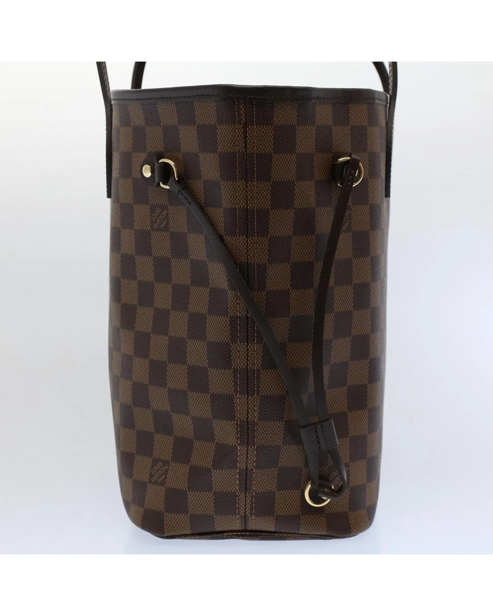 Designer Damier Ebene Tote Bag with Dust Bag and Pouch