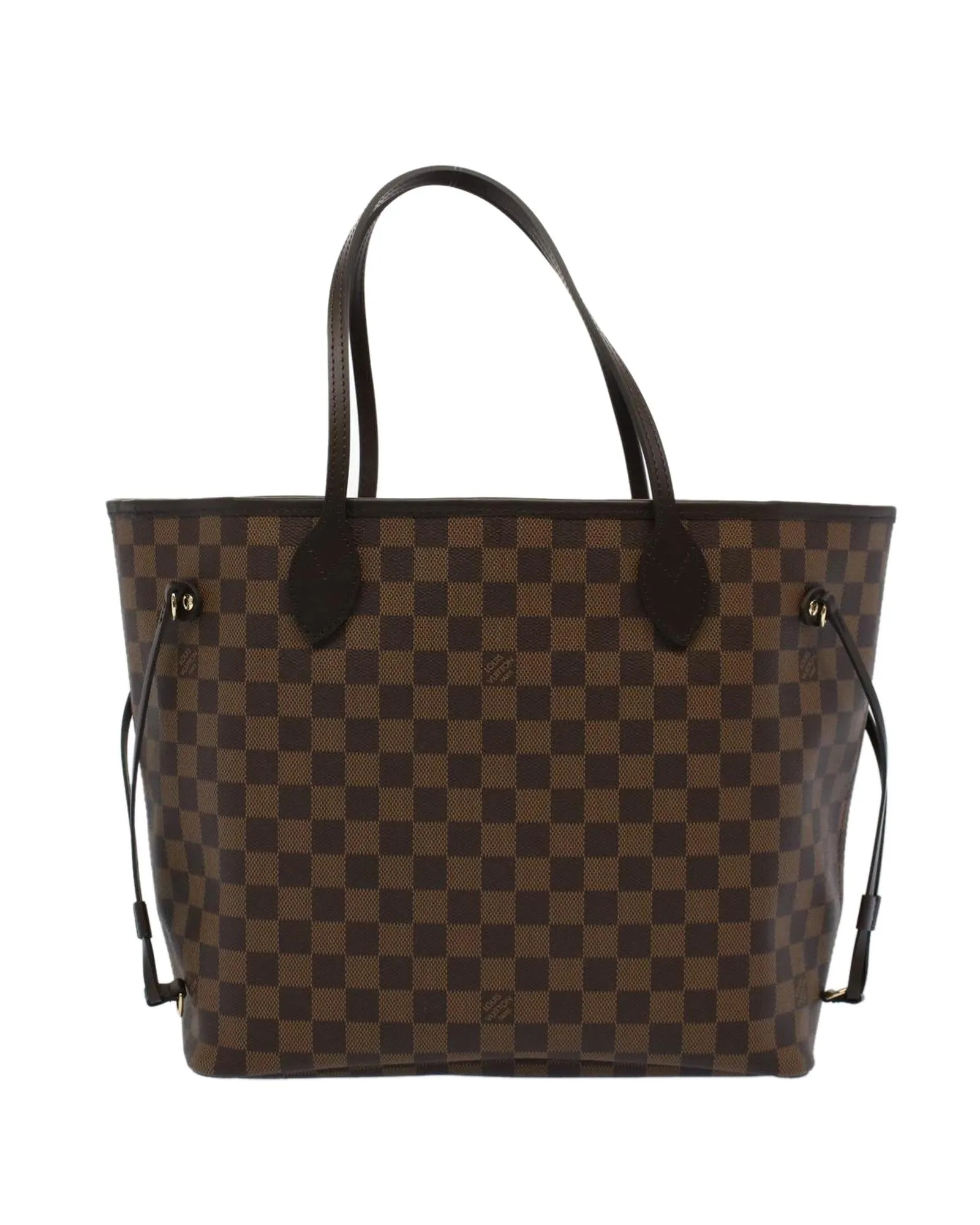 Designer Damier Ebene Tote Bag with Dust Bag and Pouch