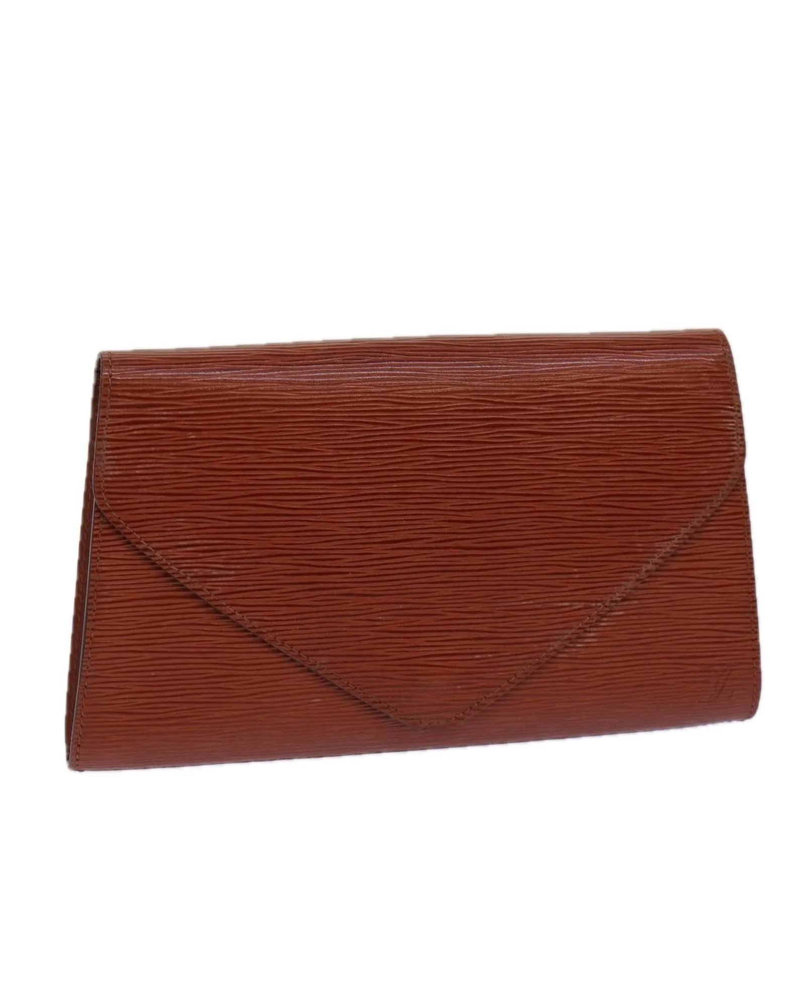 Epi Art Deco Leather Clutch Bag with Metal Fittings