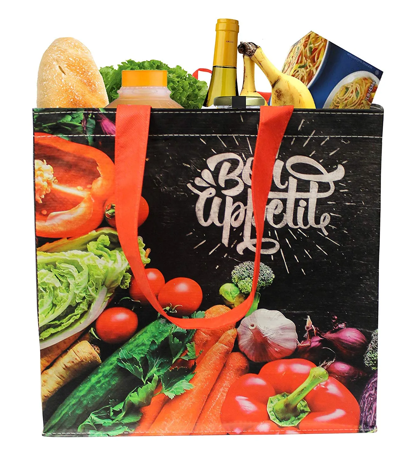 Everyday Medium-Sized Tote Bag in Chalkboard Veggie Print