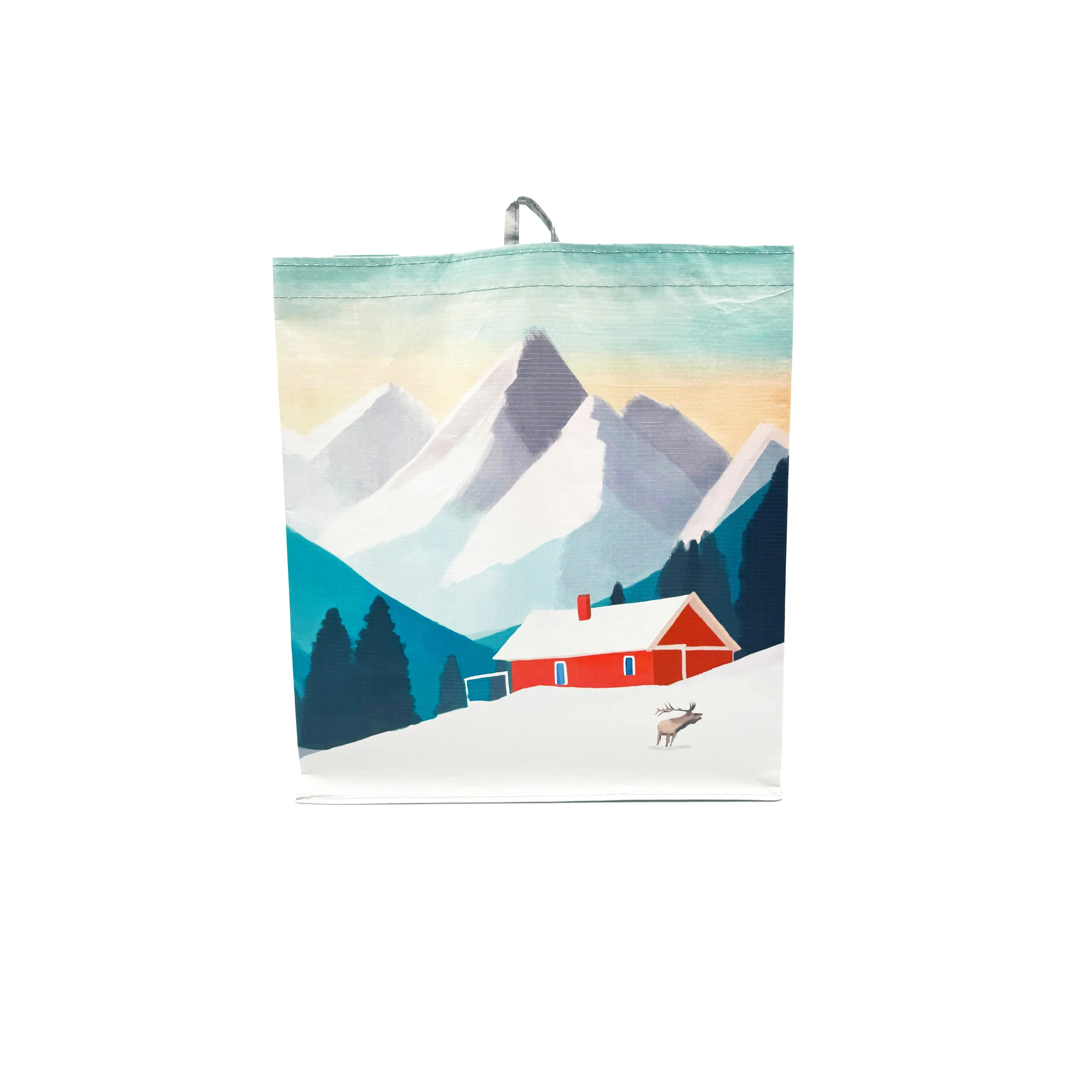 Everyday Medium Tote in Snowy Cabin