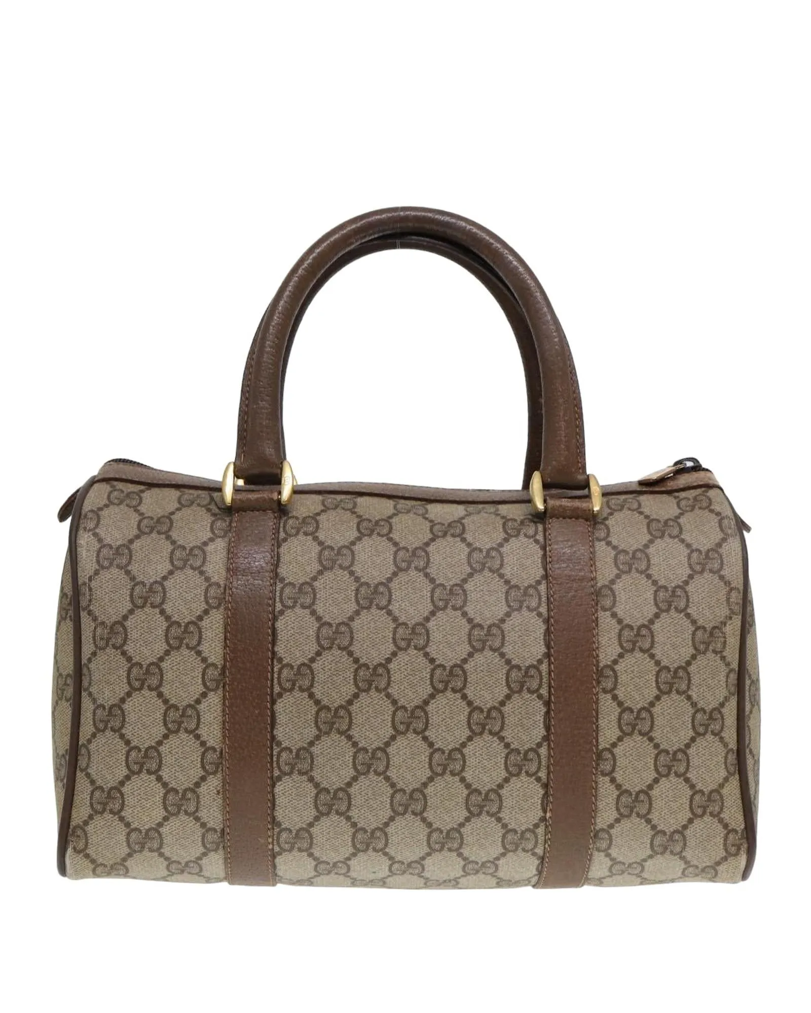 GG Supreme Web Sherry Line Boston Bag in PVC Leather