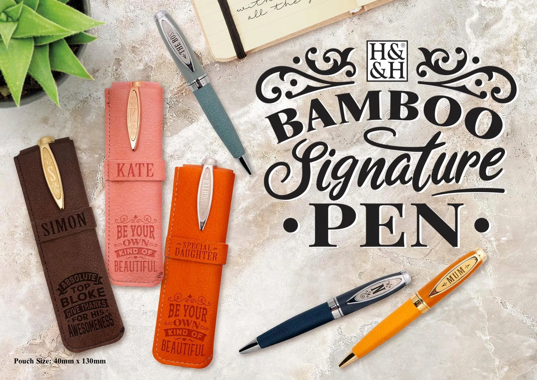 History & Heraldry Personalised Bamboo Signature Pens - Phil