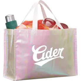 Iridescent Non-Woven Shopper Tote