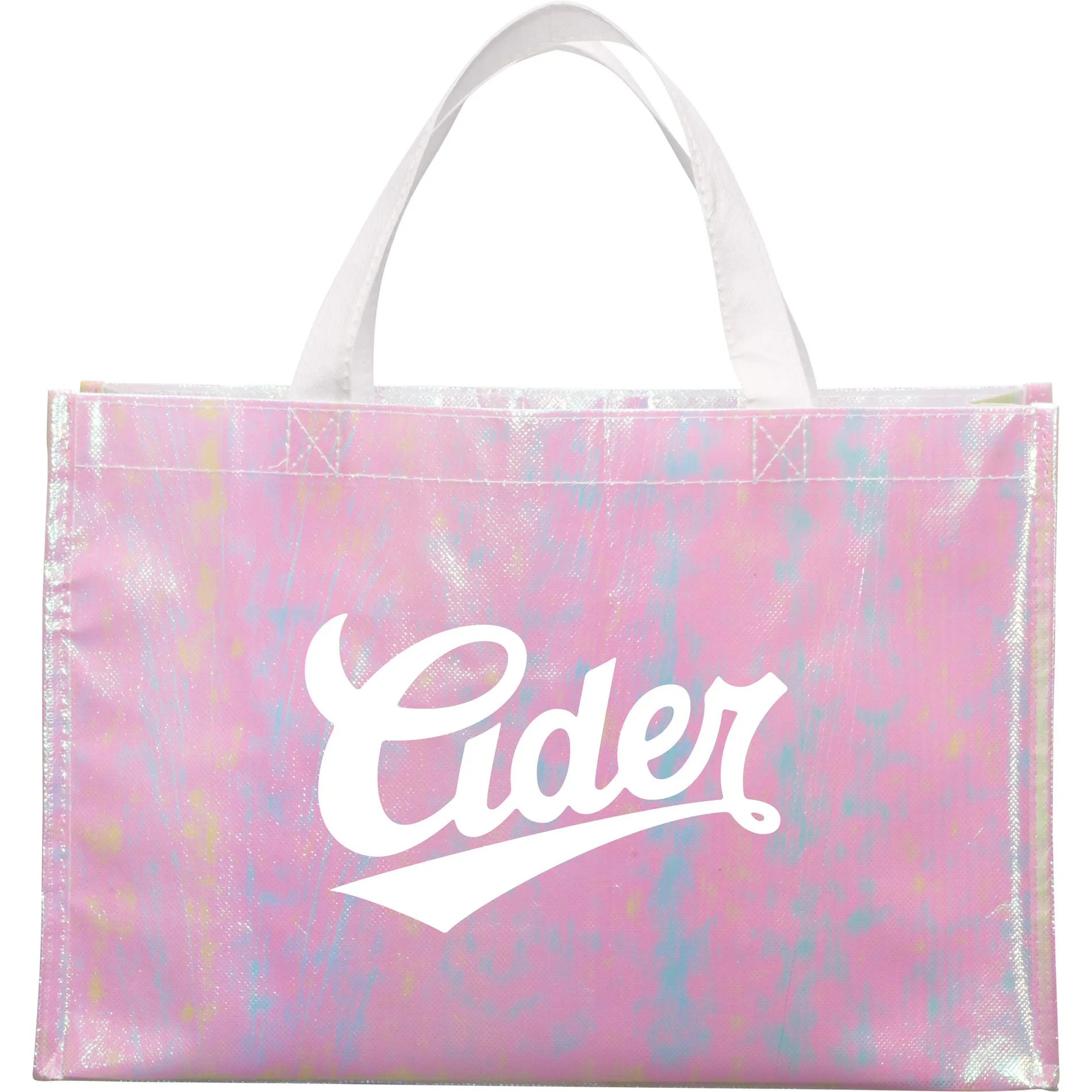 Iridescent Non-Woven Shopper Tote