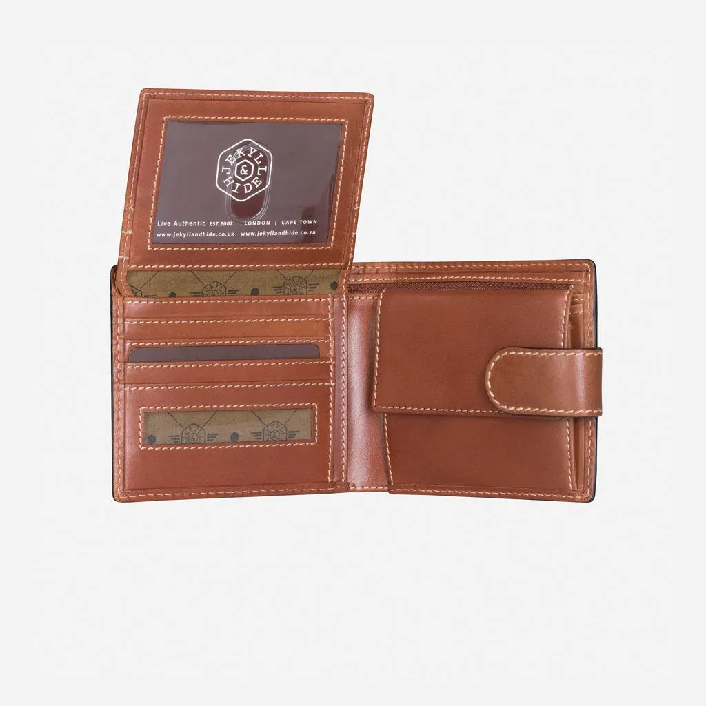 Jekyll & Hide Texas Large Billfold Wallet With Coin Pouch, Clay