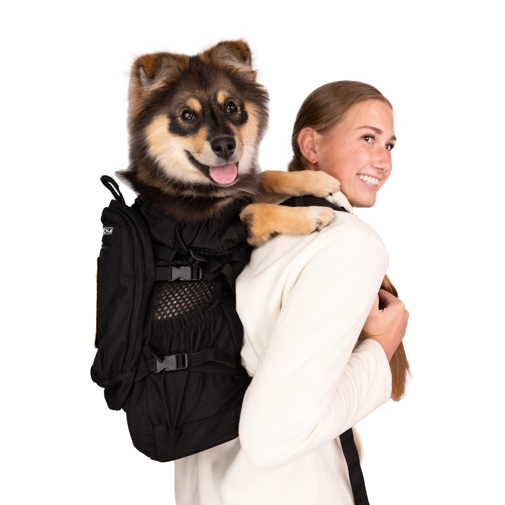 K9 Sports Sack | PLUS 2 Dog Backpack Carrier | 3 Sizes | Jet Black