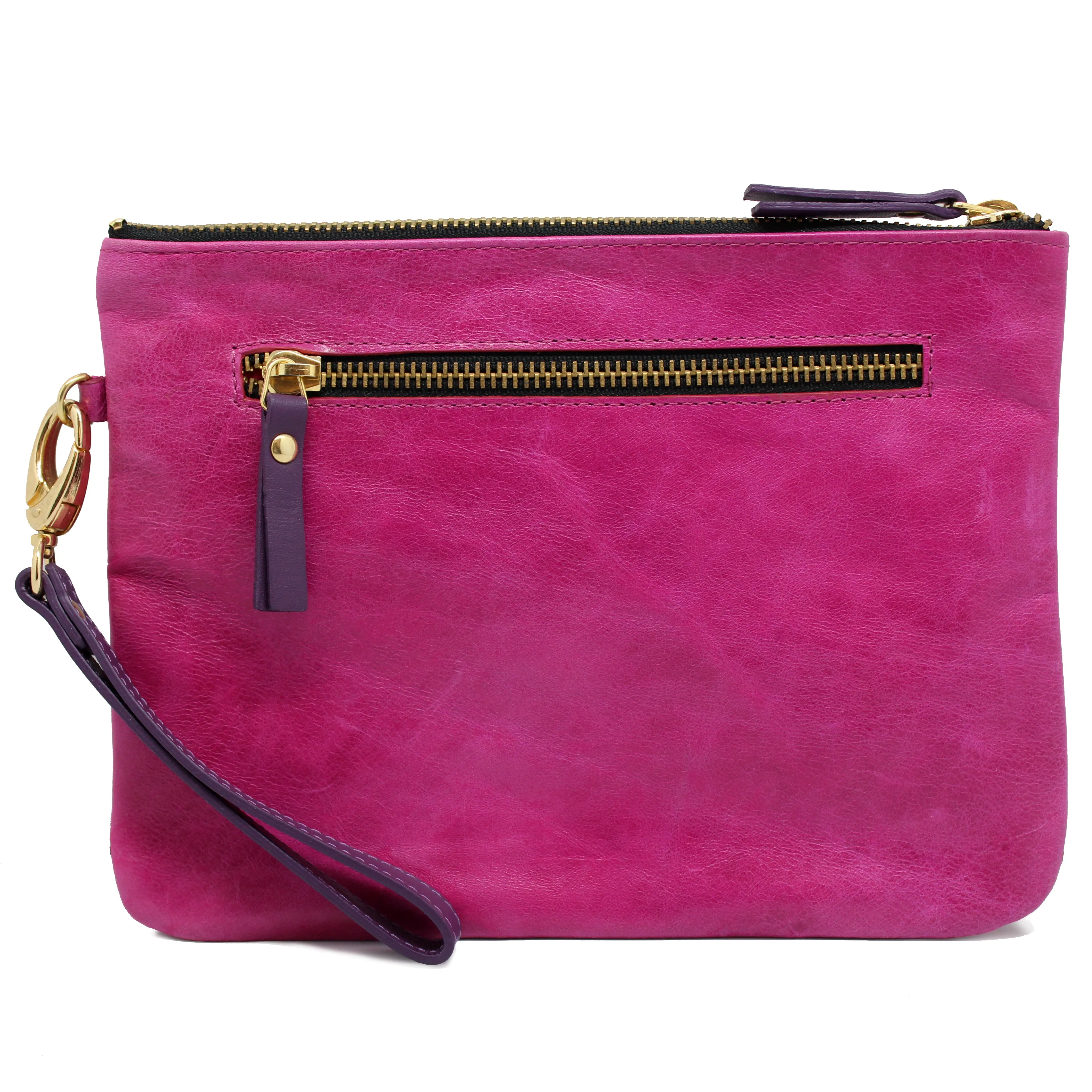 Large Aurelie - Pink clutch bag