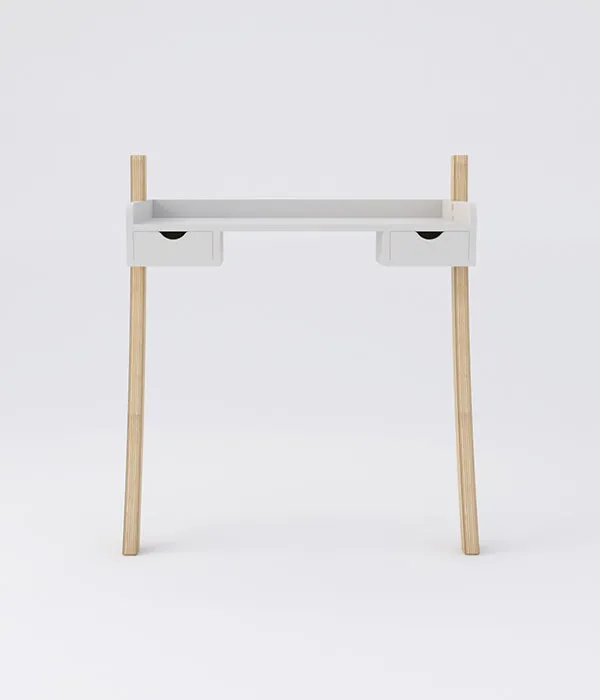 Leaning Desk Mini Drawers - White