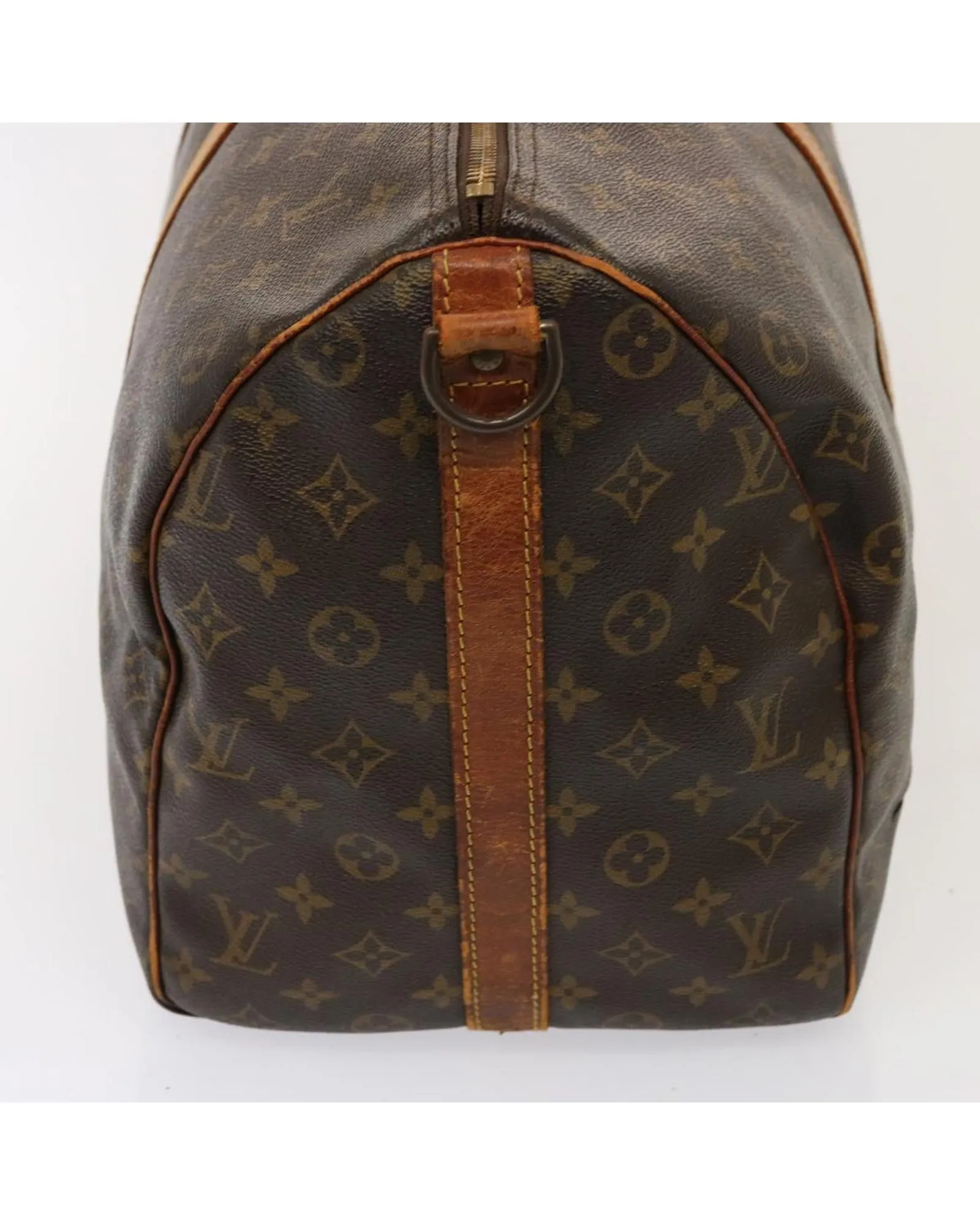 LOUIS VUITTON Keepall 55 Monogram Coated Canvas Travel Bag Brown