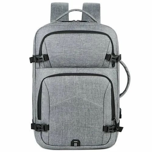 Mens Casual USB Charging Luxury Laptop Backpack Waterproof