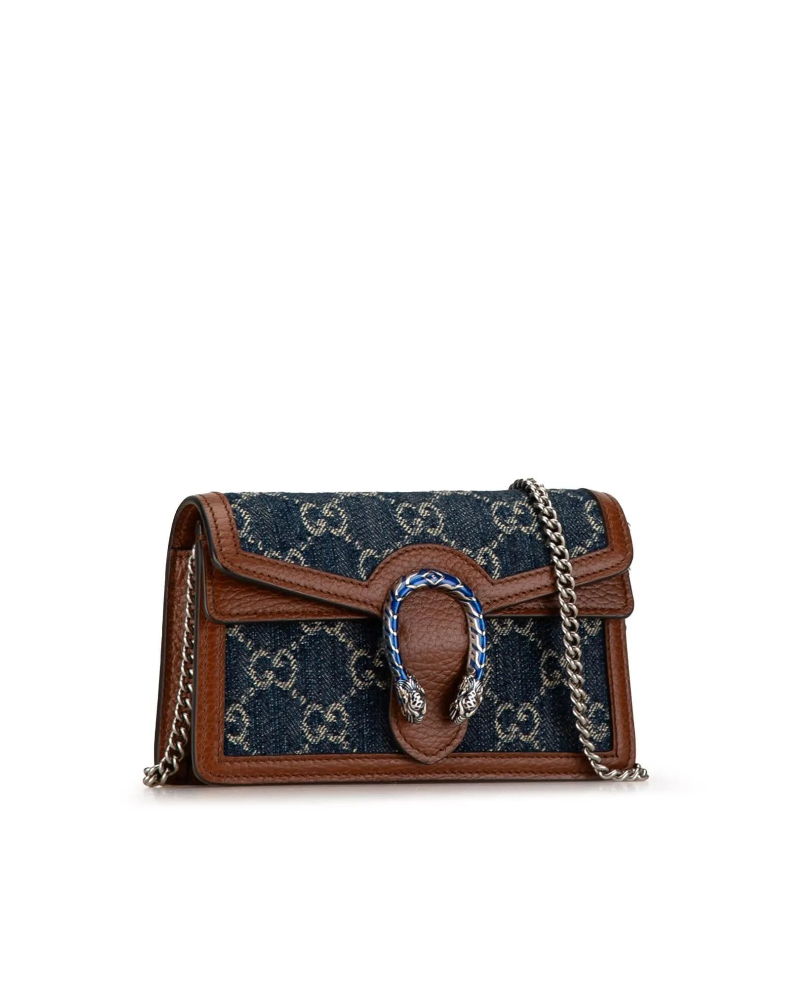 Mini Denim Crossbody Bag with Chain Strap