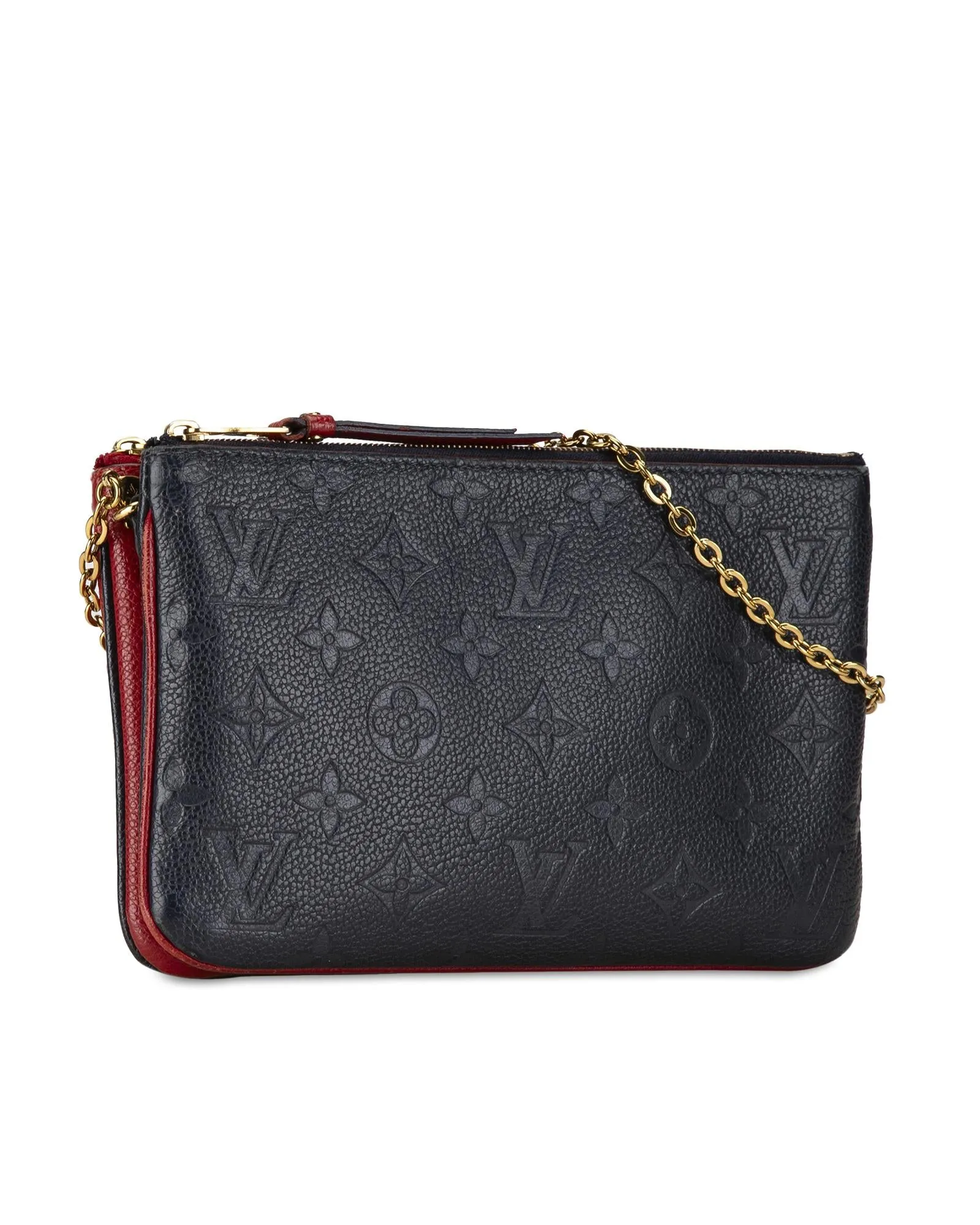 Monogram Empreinte Double Zip Pochette with Chain Link Strap