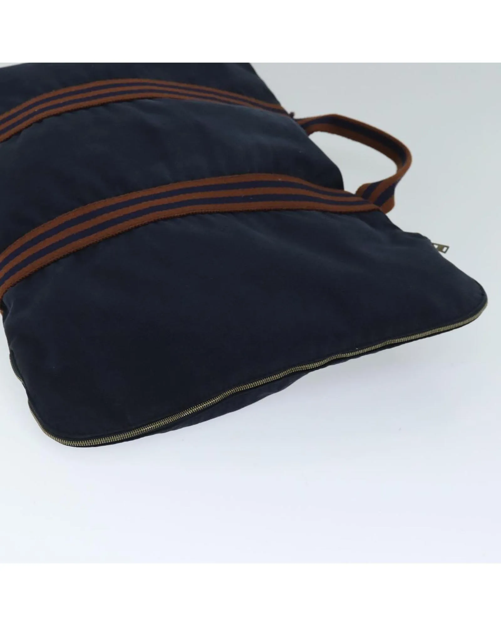 Navy Brown Canvas Business Bag for Professionals