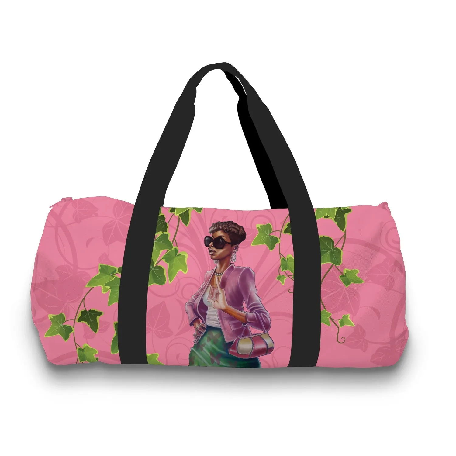 Pink and Green Travel Bag