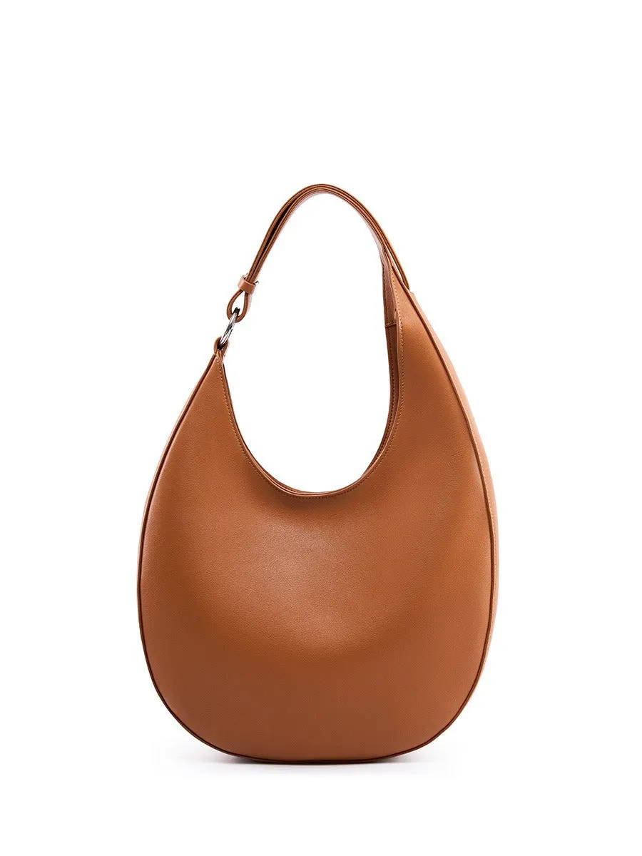 Pre Order:  Leather Crescent Shaped Shoulder Bag