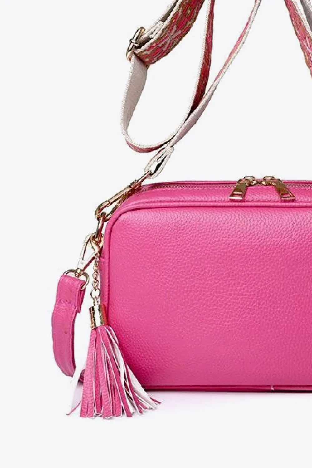 PU Leather Tassel Crossbody Bag