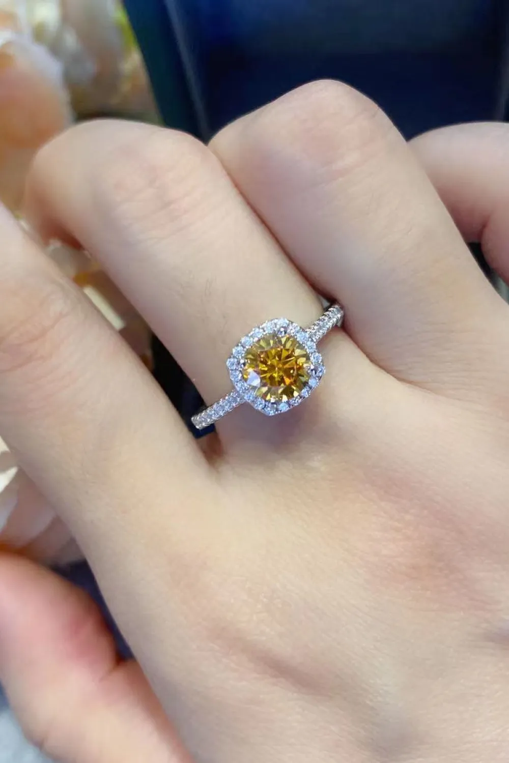 Rare Canary 3 Carat Moissanite Ring