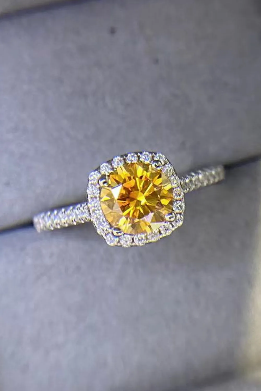 Rare Canary 3 Carat Moissanite Ring