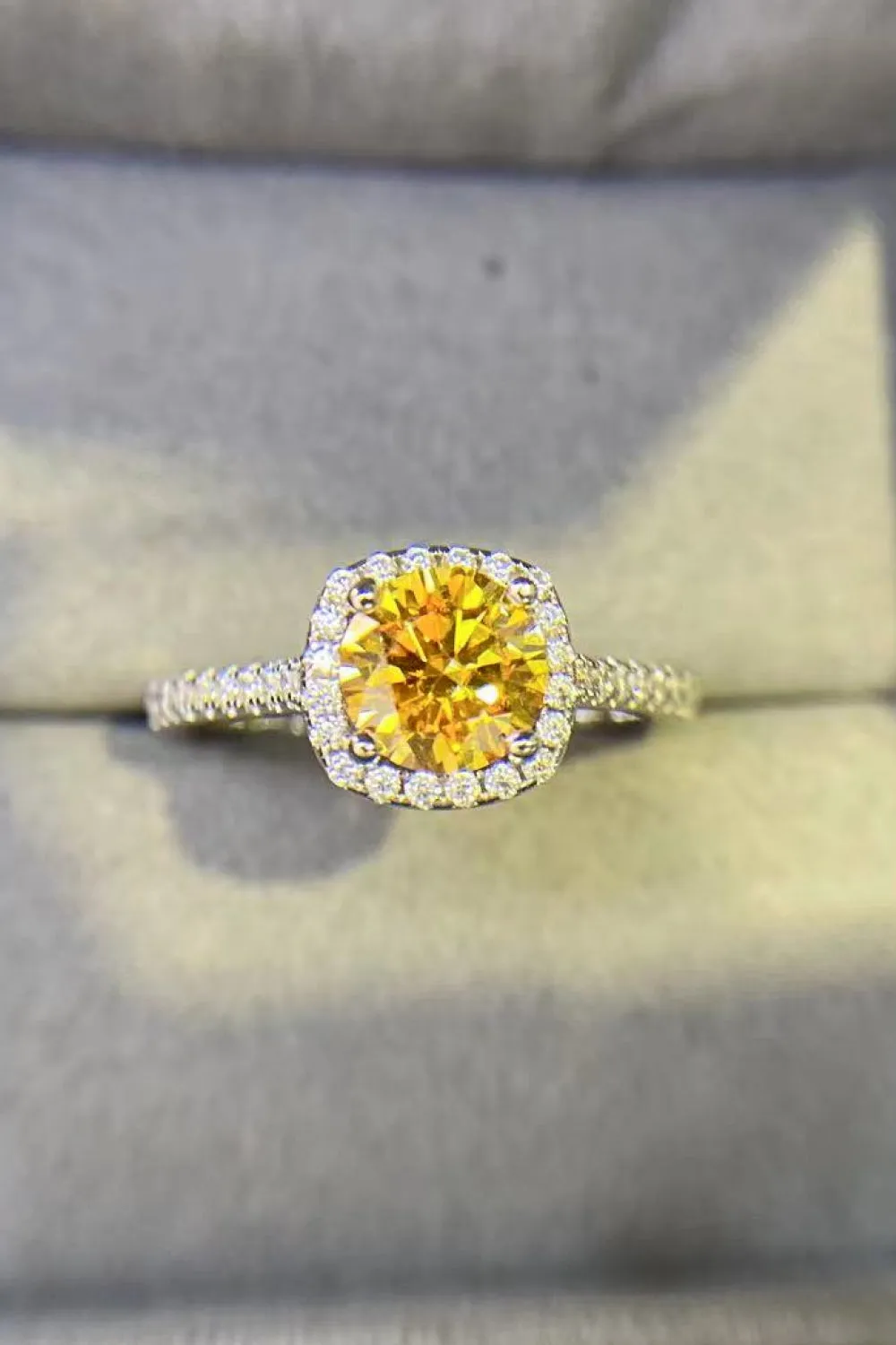 Rare Canary 3 Carat Moissanite Ring