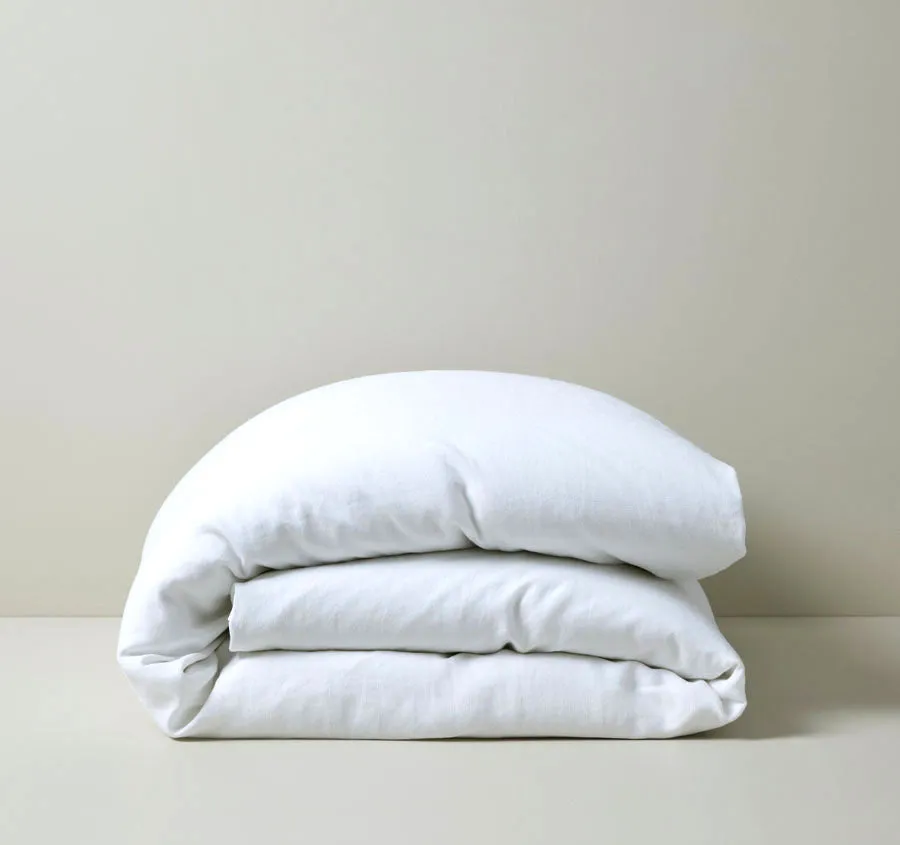 Ravello Linen Quilt Cover Range White